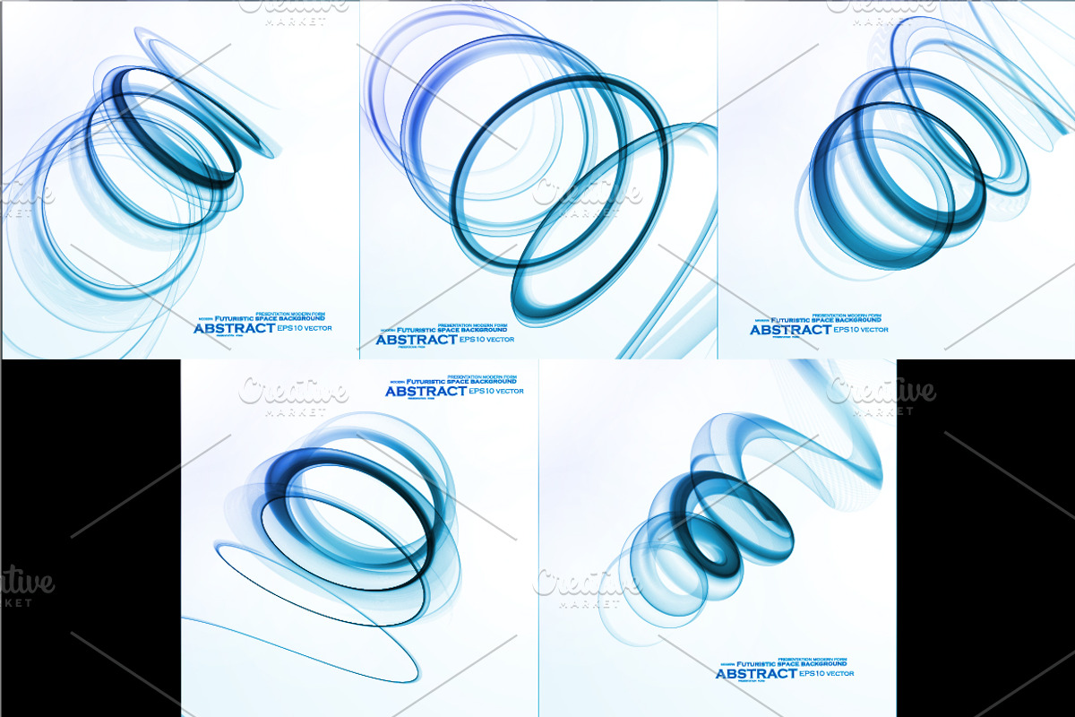 Set of Abstract blue backgrounds, a Pattern Graphic by majcot (Photo 1 of 6)