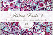 Seamless pattern of Italian pasta 4, a Pattern Graphic by Yummy (Thumbnail 1 of 7)