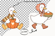 Thanksgiving Clipart Silly Goose PNG, a Seasonal Illustration by SugarCloudStudioArt (Thumbnail 2 of 6)