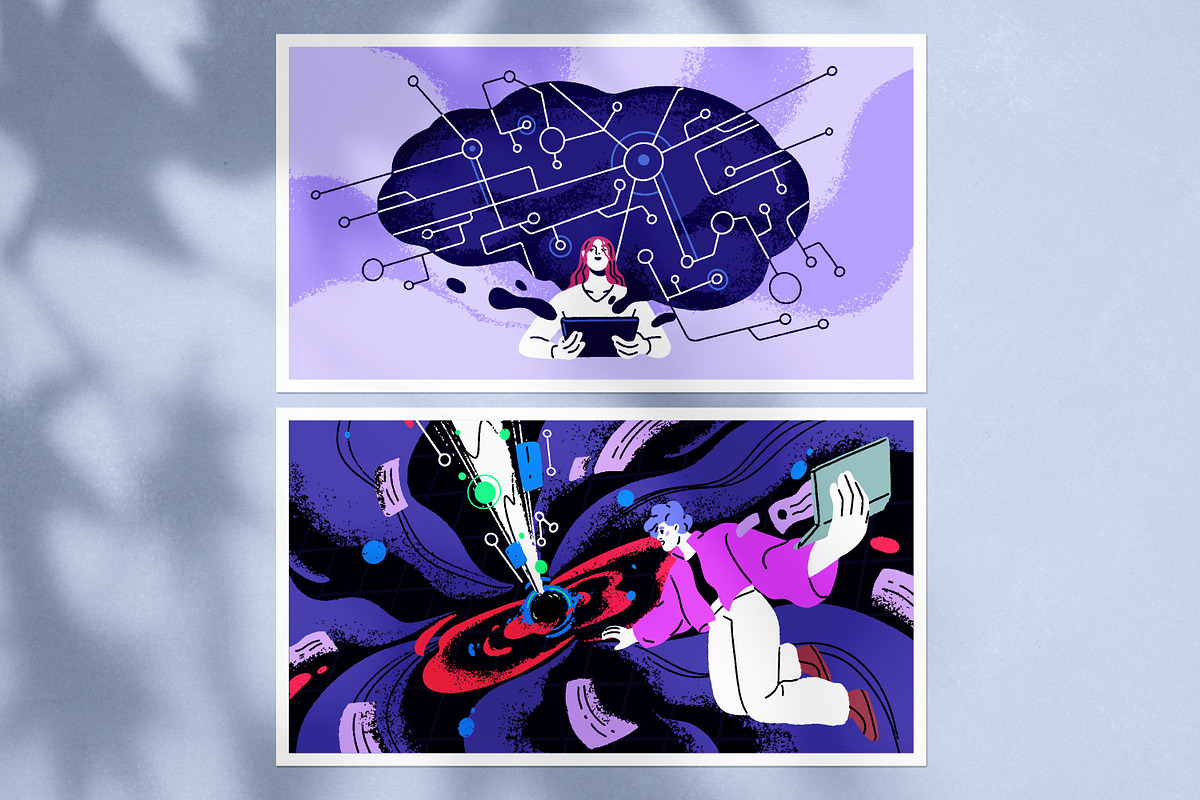 Neural network, AI technology set, a Technology Illustration by Good Studio (Photo 3 of 5)