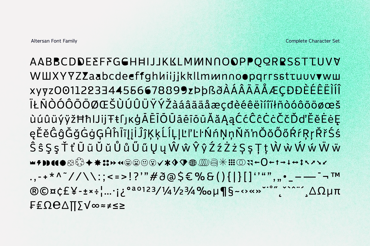 Altersan; Abstract Alternates Sans, a Sans Serif Font by Eko Bimantara (Photo 8 of 12)