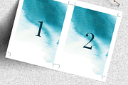 Printable Teal Wedding Table Cards, a Stationery Template by Kolorata Art (Thumbnail 3 of 3)