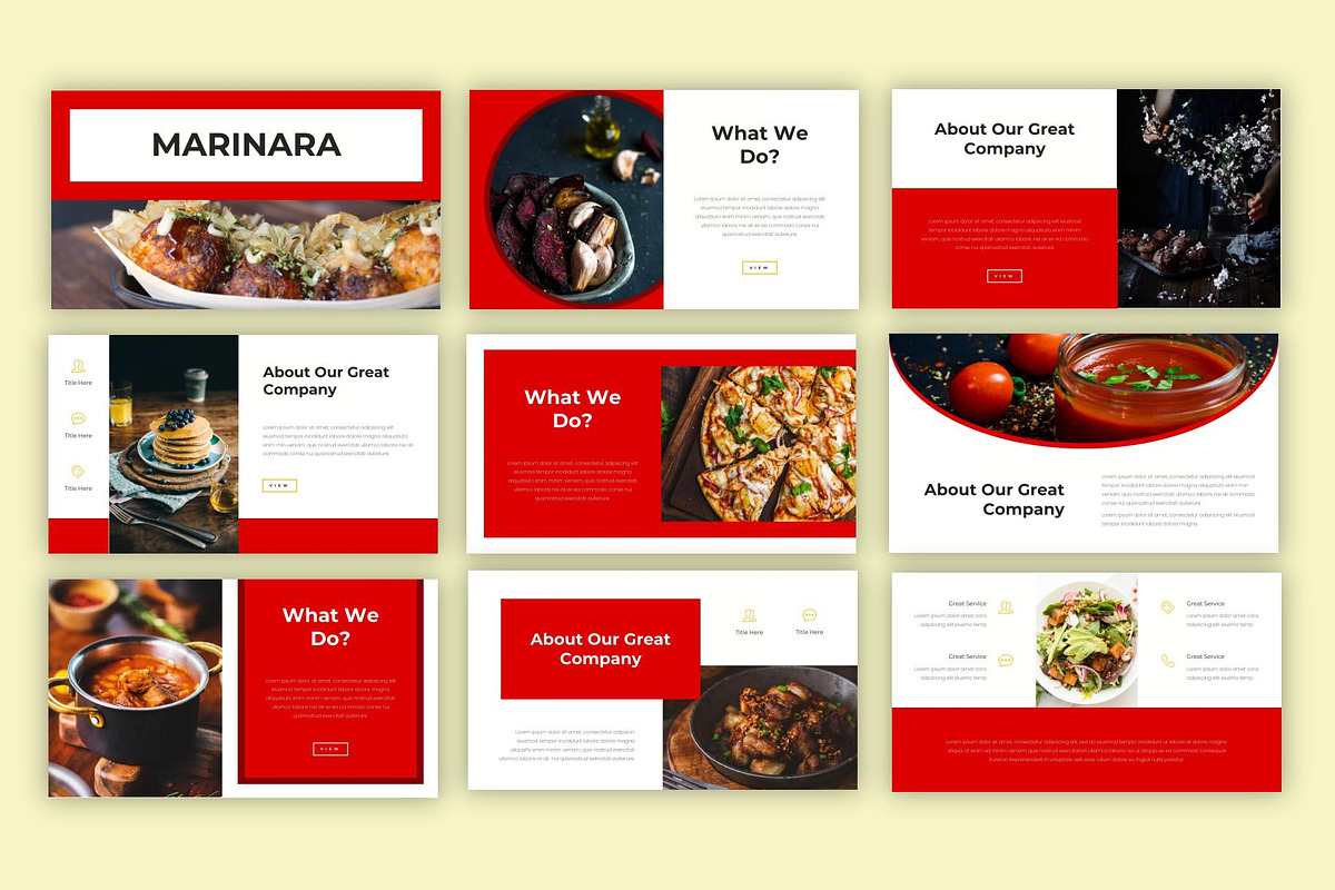 Marinara - Food PowerPoint Template, a Presentation Template by riz creative studio (Photo 4 of 9)