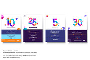 Modern Anniversary Logo Sets, an Invitation Template by OtpirusGraphic (Thumbnail 3 of 7)