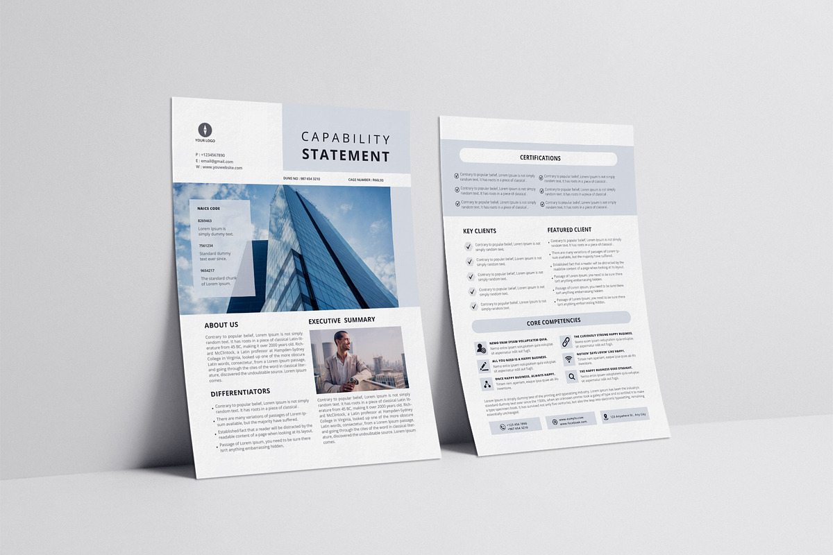 Capability Statement Templates, a Stationery Template by Design Zone (Photo 4 of 6)