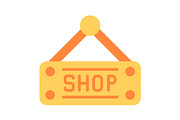 Shop Sign Flat Icon, a Duotone Icon by Pexelpy (Thumbnail 1 of 2)