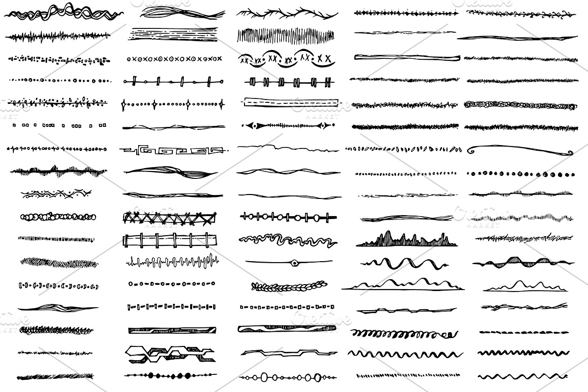 Hand Drawn Doodle Dividers Set, an Illustration by TKDoodle (Photo 3 of 6)