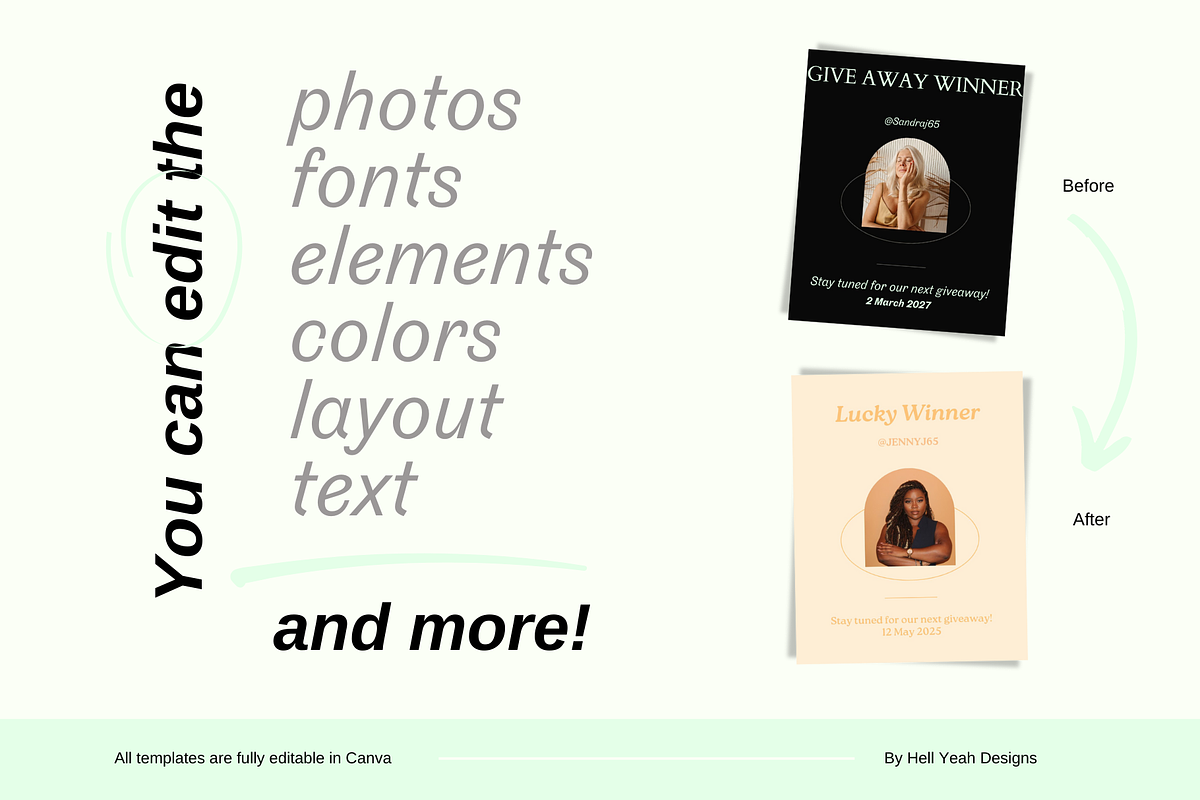 Wellness Instagram Post Templates, a Social Media Template by Hell Yeah Designs (Photo 7 of 8)