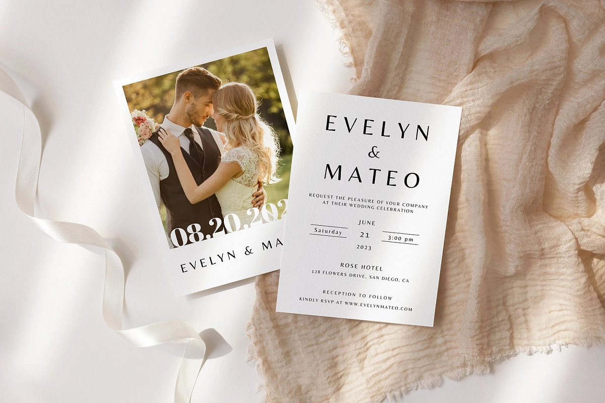 Wedding Invitation Card with Photo, an Invitation Template by LucaTheme (Photo 1 of 6)