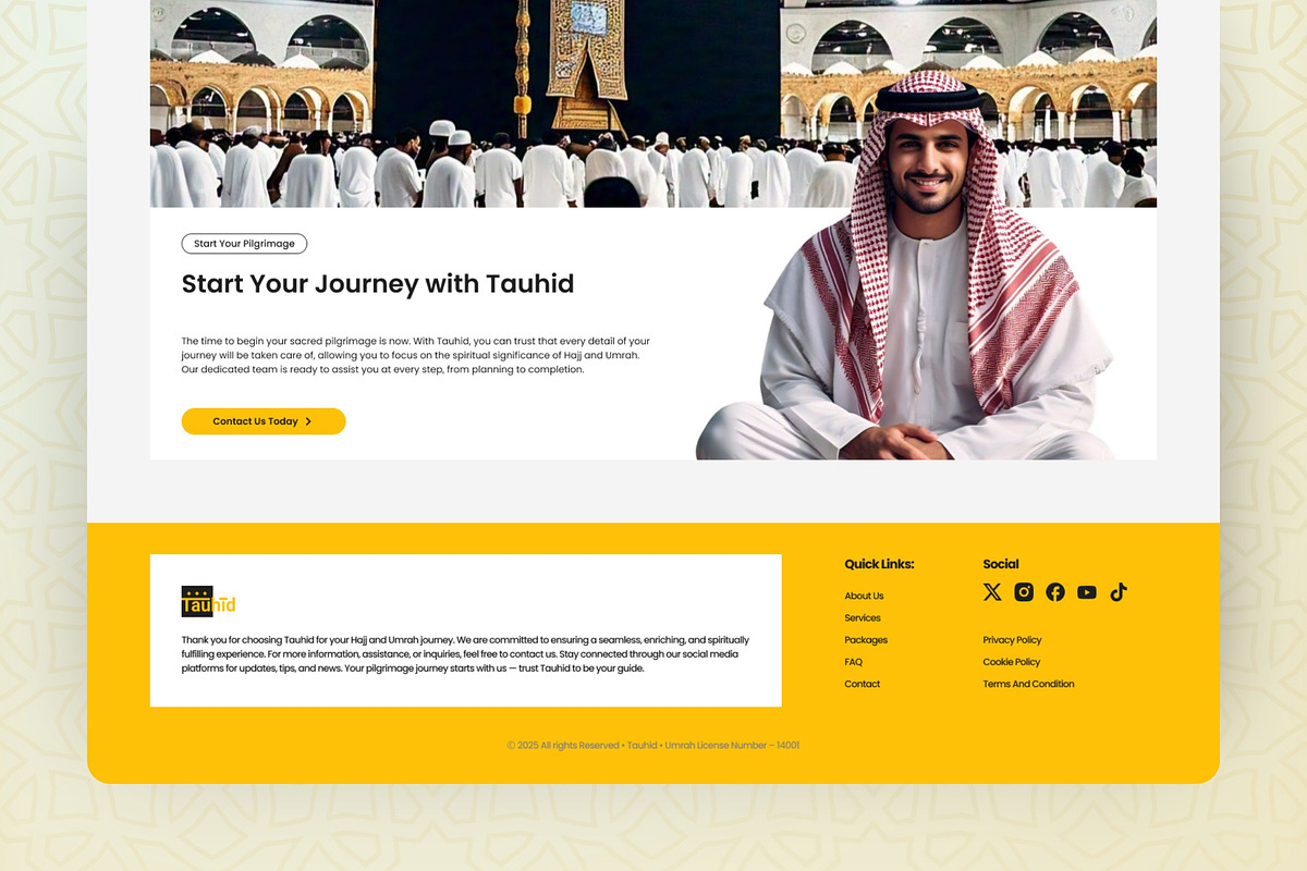 Tauhid - Hajj Agency Landing Page, a Landing Page Template by FIBRINOSÄ (Photo 4 of 5)