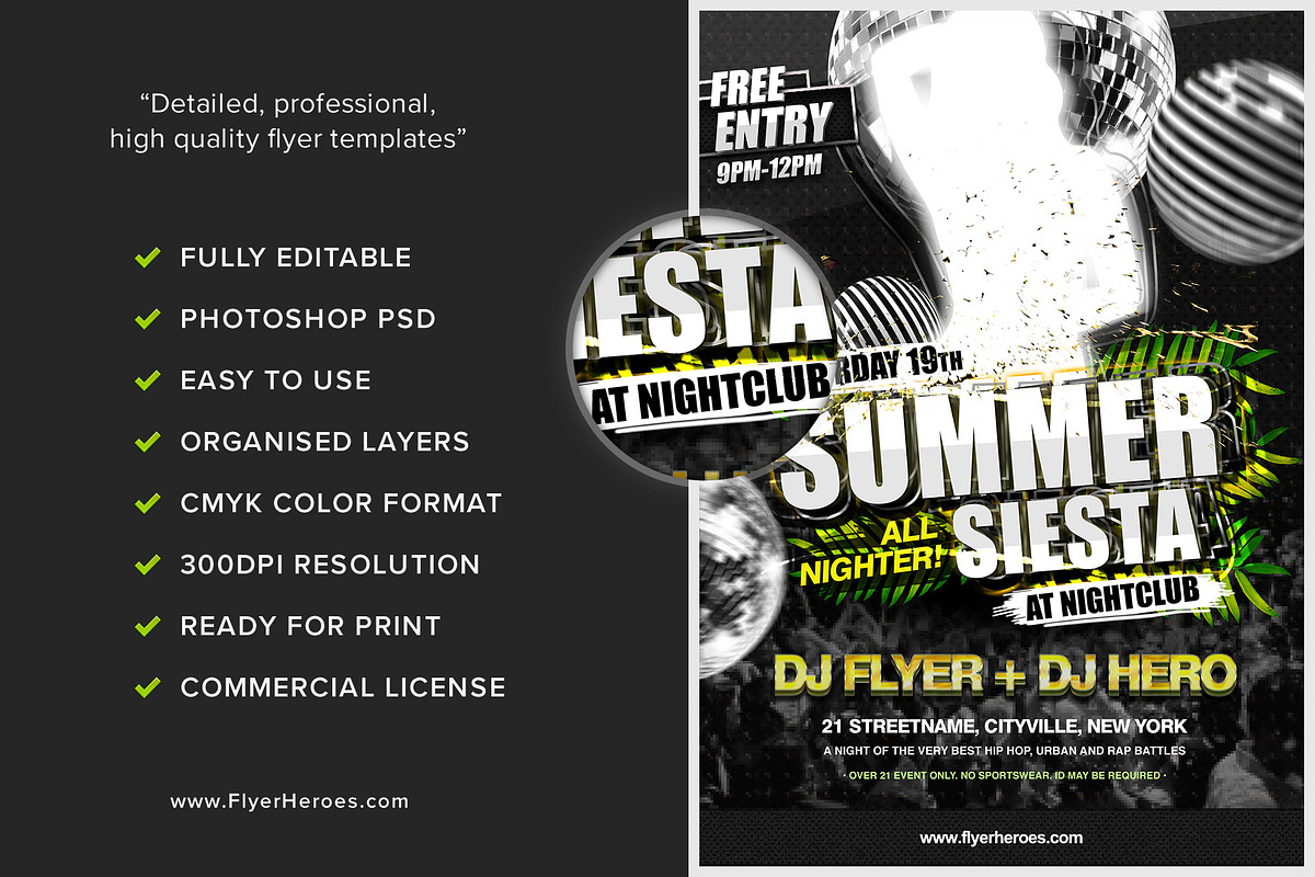 Summer Siesta Flyer Template, a Flyer Template by FlyerHeroes (Photo 2 of 4)