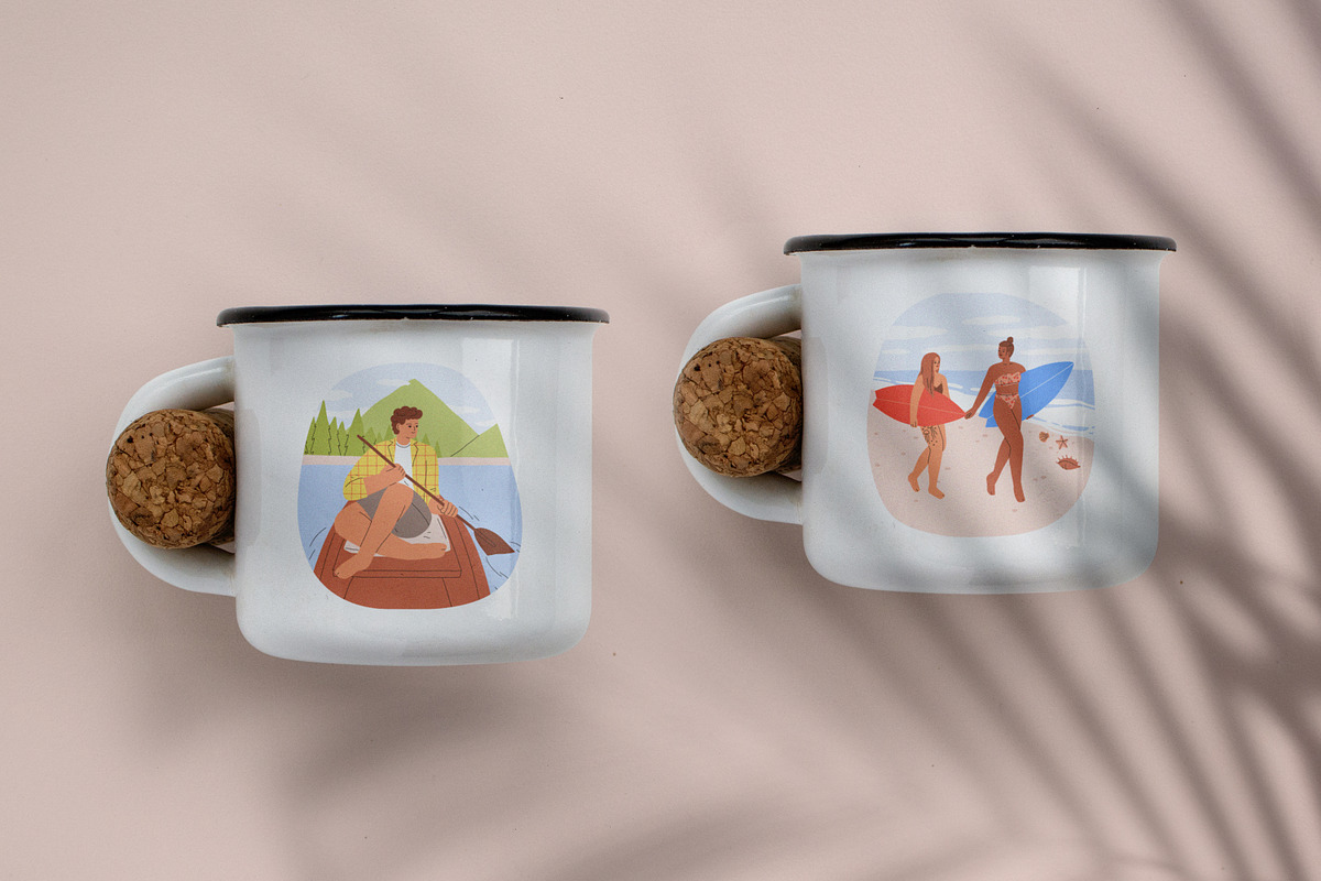 People do summer outdoor activities, a Person Illustration by Good Studio (Photo 5 of 5)