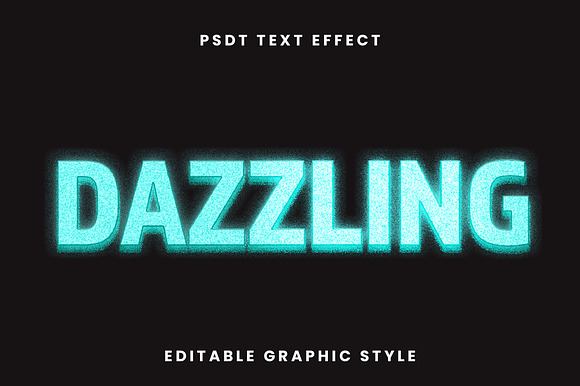 Neon Glittter 3D Text Effect preview 2