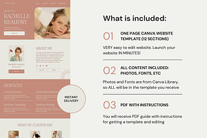 Elegant Coach Canva Website Template