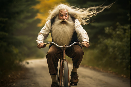Adventurous Man bike riding forest, a Sports & Recreation Photo by Ylivdesign