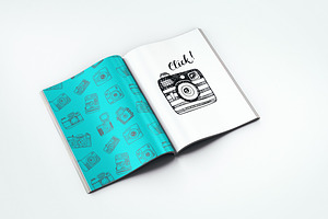 Hand Drawn Camera Set Patterns