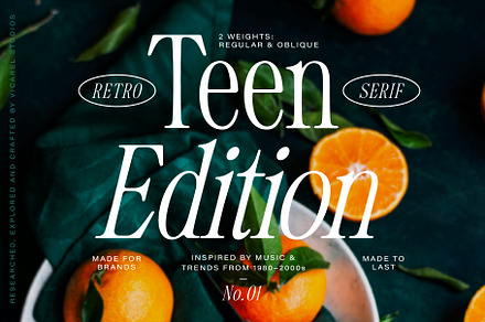 VS Teen Edition – Retro Serif Font, a Serif Font by Vicarel Studios