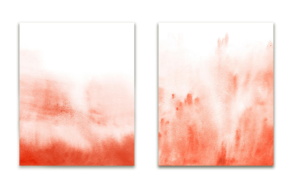 Coral ombre watercolor, a Texture Graphic by GraphicRain (Photo 3 of 5)