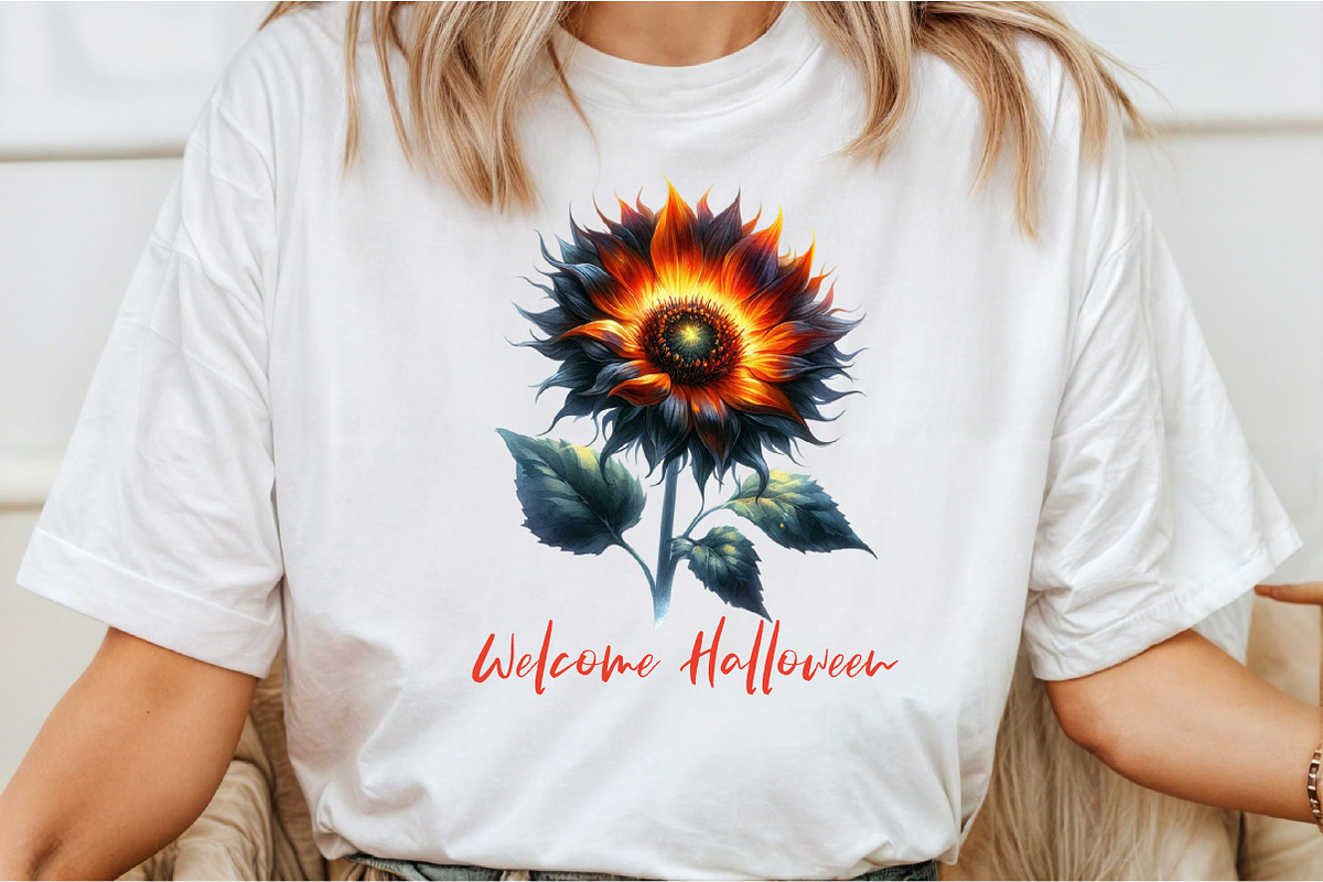 Welcome Halloween,Sunflower PNG, an Illustration by DreamCafeArt (Photo 2 of 7)