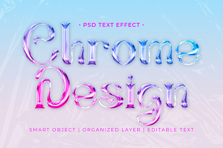 Chrome Design Text Effect