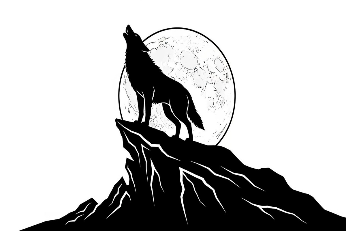 40 Wolf Moon Silhouette Vector Bundl, an Illustration by Amazin_art (Photo 17 of 41)