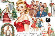 Vintage Glamorous Christmas Party, a Seasonal Illustration by Design Scotch (Thumbnail 1 of 8)