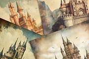 Medieval Castles Digital Papers, a Background Graphic by Fun Digital (Thumbnail 4 of 6)