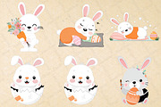Easter Bunny Clipart Bundle, an Illustration by DreamPrint404 (Thumbnail 2 of 5)