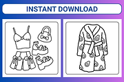 Fashion Vibes Coloring Book, a Decorative Illustration by Coco Bloom (Thumbnail 3 of 4)