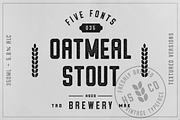 Oatmeal Stout - 5 Styles, a Font by Hustle Supply Co. (Thumbnail 2 of 6)