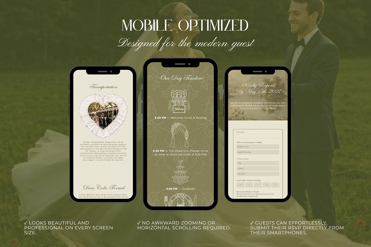 Canva Wedding Website Template, a Landing Page Template by OliaMuseDesign (Photo 3 of 9)