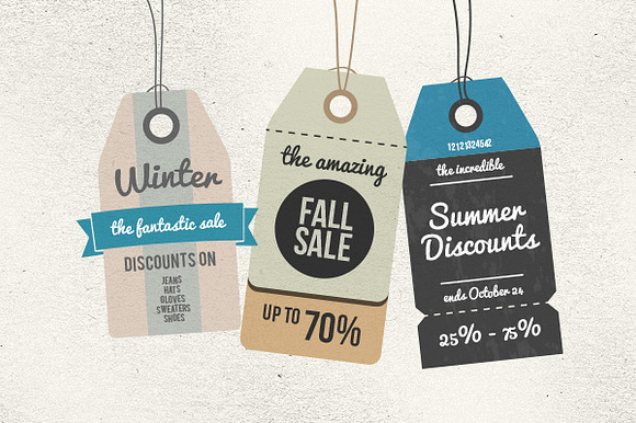 6 Retro Sale Tags preview 3
