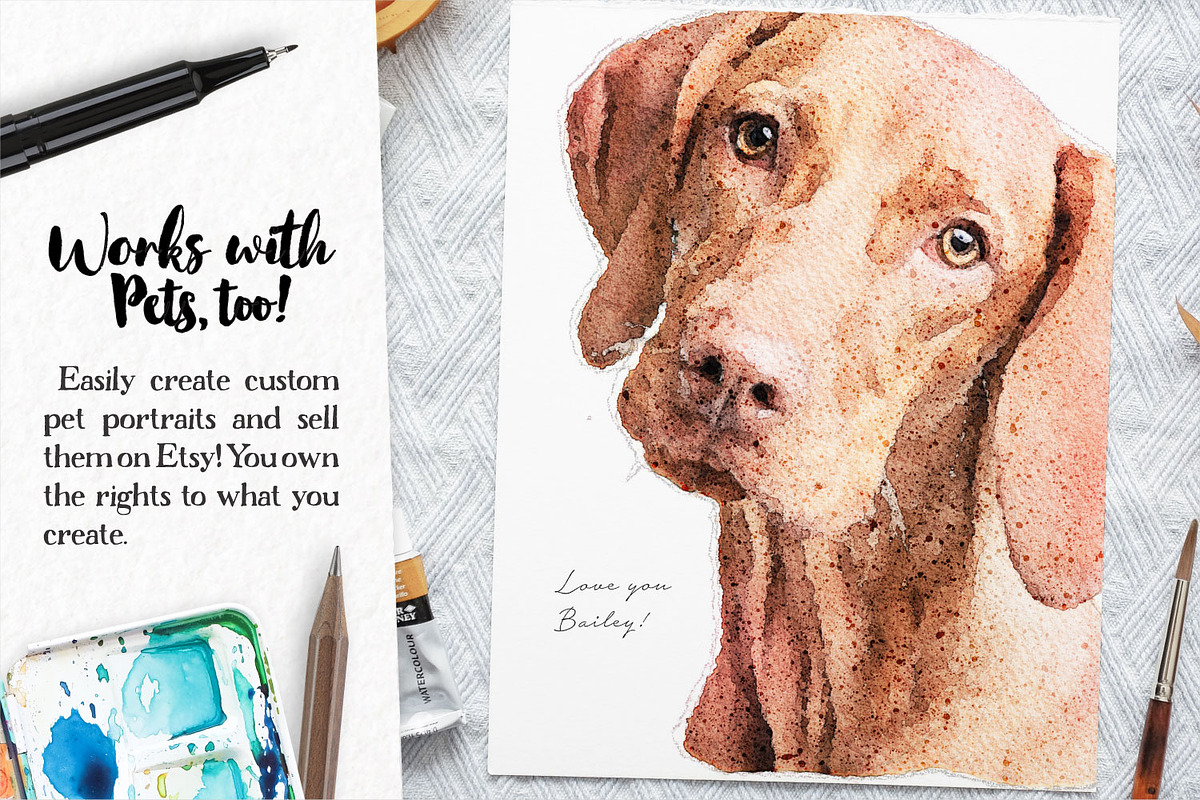 Watercolor Portrait Effect PRO, a Plug-in Add-On by Drifter Studio PrintShop (Photo 9 of 10)