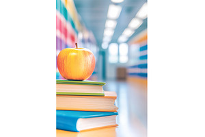 Back to School concept, apple atop, a School & Education Photo by Lermont51