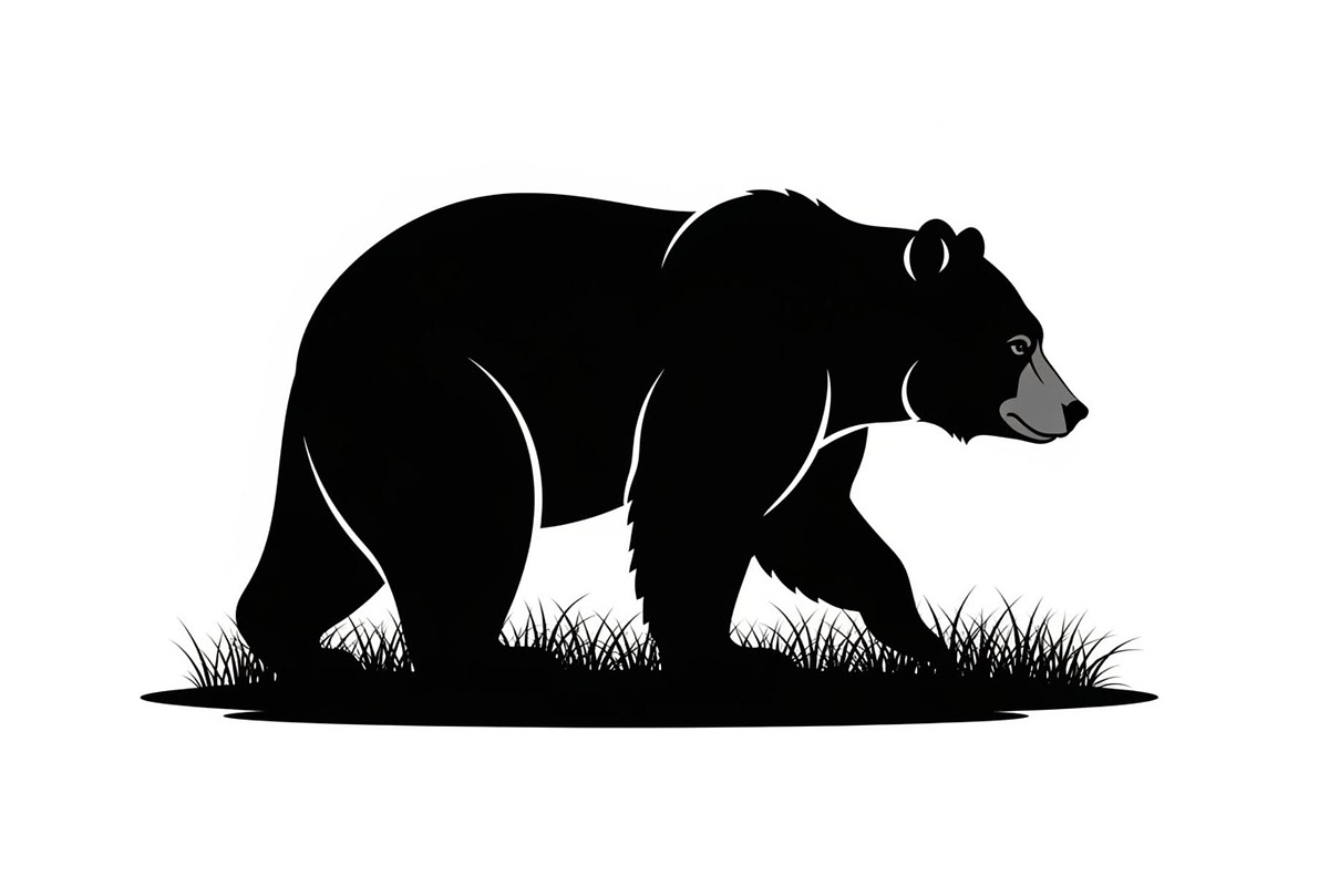 Nature Wildlife Bear Silhouette Bund, an Illustration by Designs_River (Photo 48 of 51)