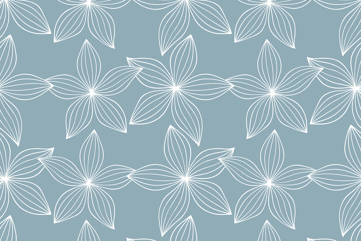 Seamless floral blue pattern., a Pattern Graphic by Shop seamless patterns (Photo 5 of 7)