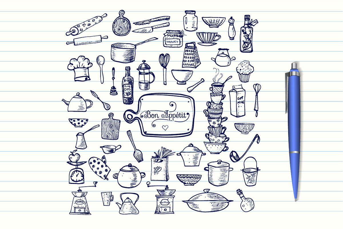 Kitchen doodles, a Food Illustration by Elina_Li (Photo 2 of 17)