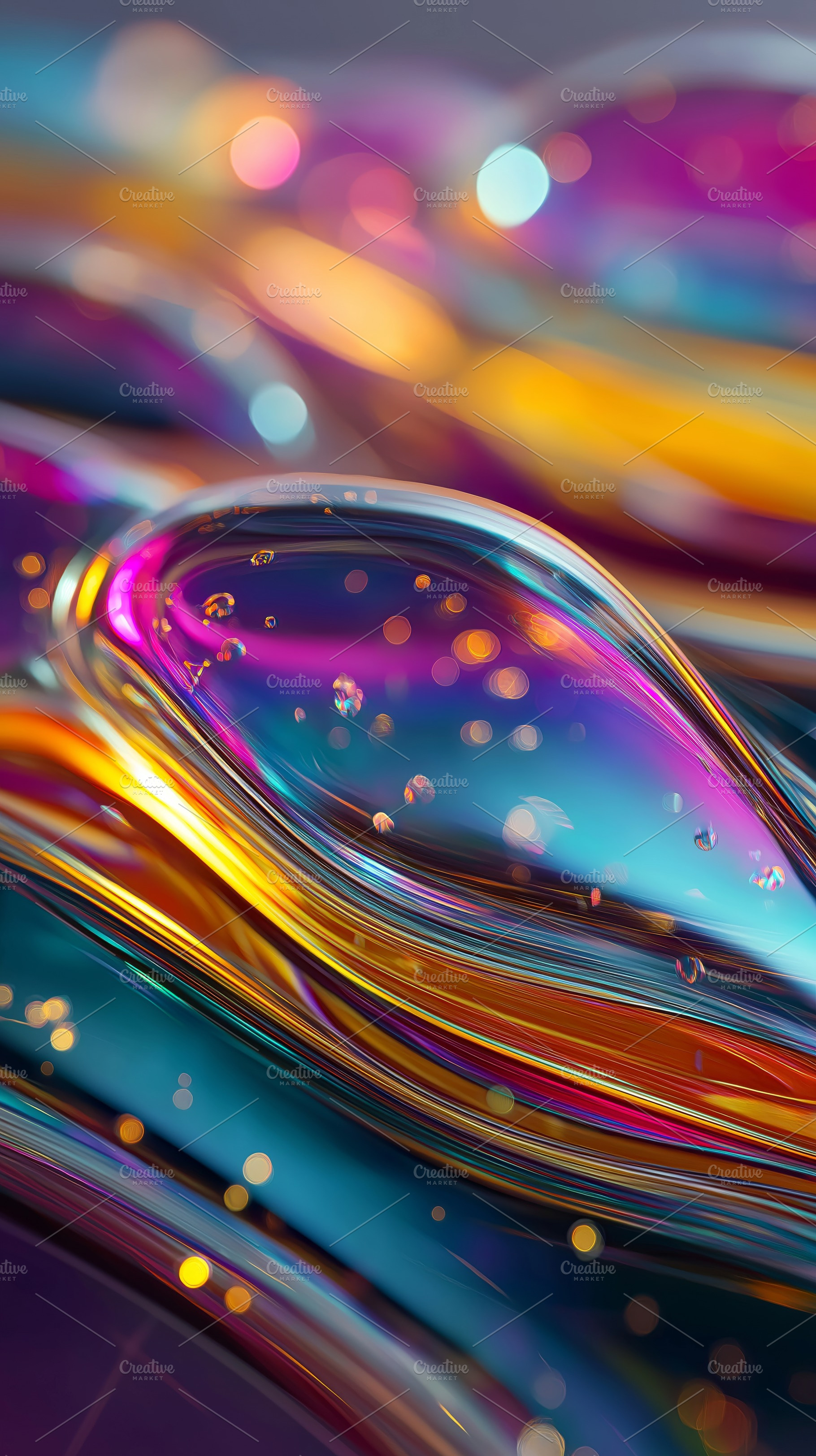 Abstract Fluid with Bubbles, an Abstract Photo by Ocean Digital Art