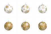 Christmas Ball Ornaments Pack - Gold, a Decorative Illustration by PremiumGoods (Thumbnail 2 of 3)