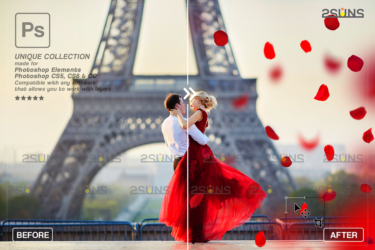 RED Rose Petals photo overlays, an Object Graphic by 2SUNS (Photo 5 of 10)