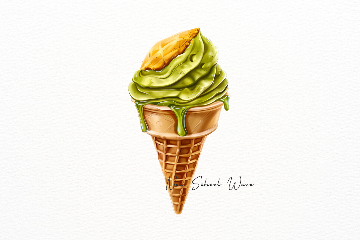 Hyperrealistic Watercolor Ice Cream, an Object Illustration by New-School-Wave (Photo 3 of 5)