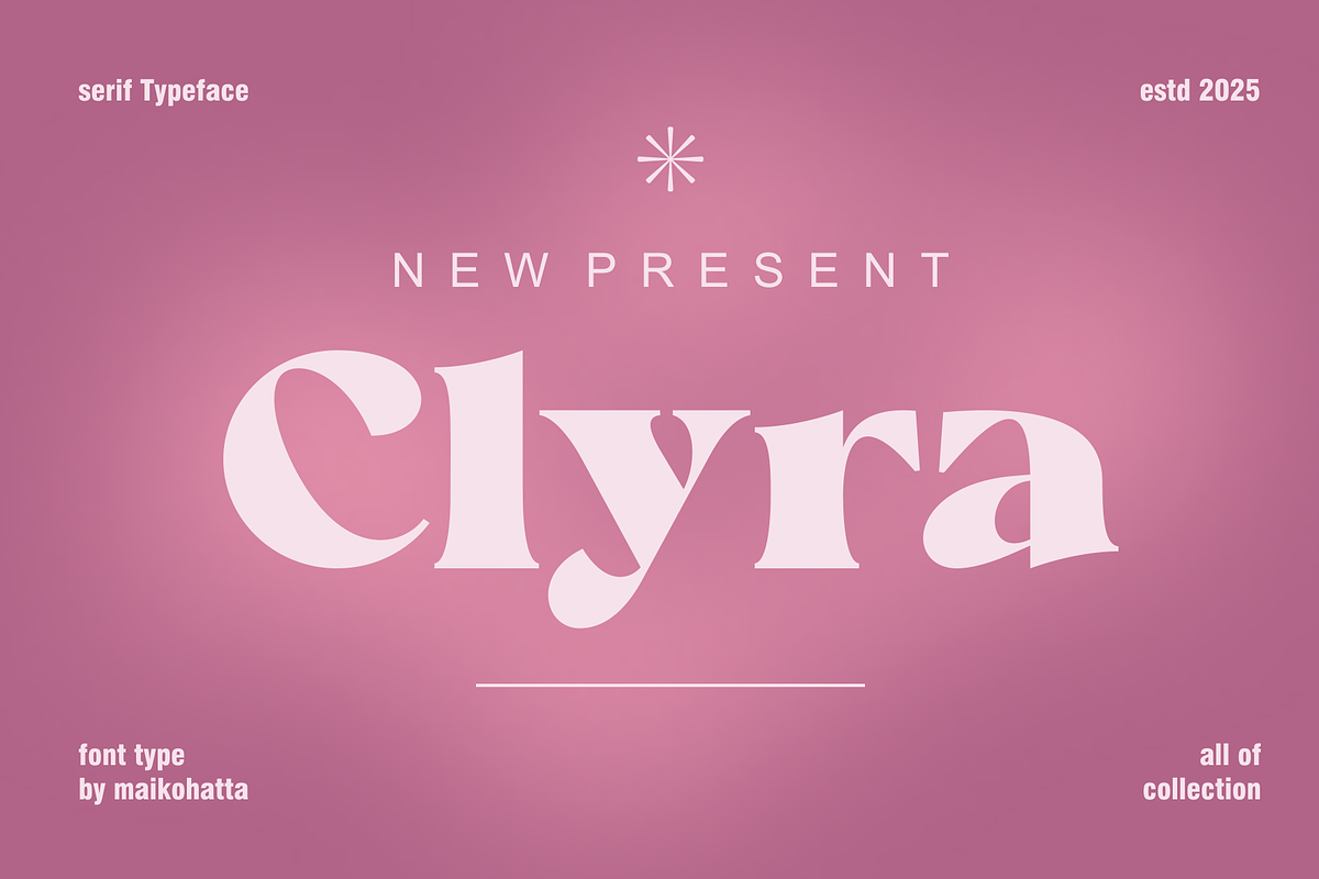 Clyra - Elegant Serif Typeface, a Serif Font by MaikoHatta (Photo 1 of 8)