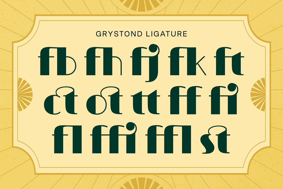 Grystond - Modern Retro Art Deco, a Sans Serif Font by Typia Nesia (Photo 4 of 14)