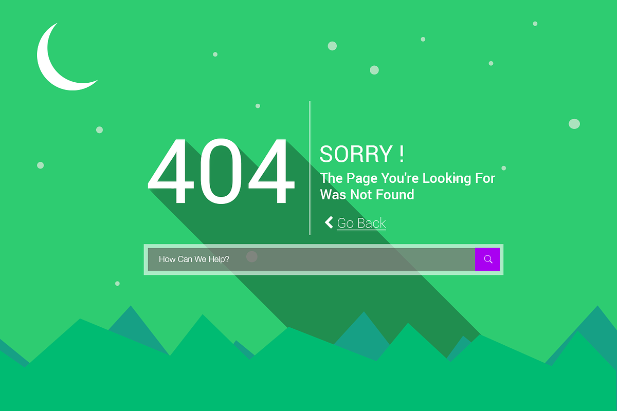 Material Design 404 Page, a Websites & App Template by Saif71 - Shop (Photo 4 of 6)
