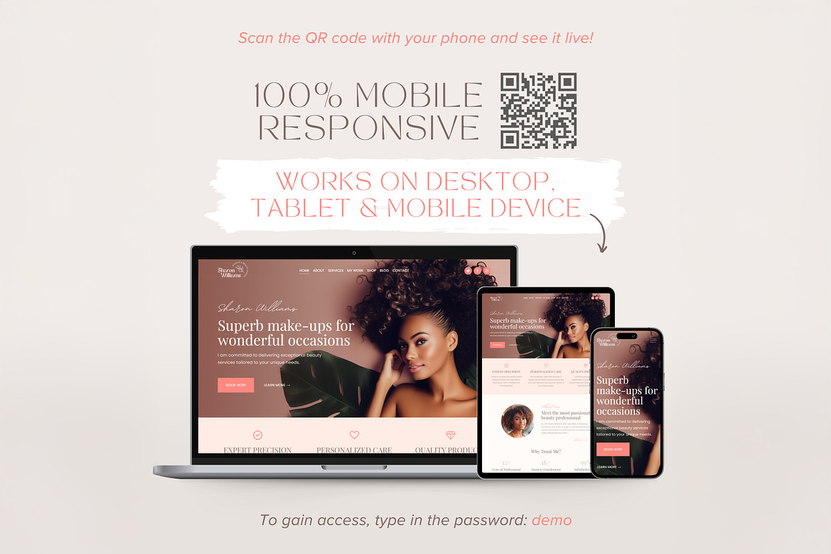 Beauty Salon Squarespace Site preview 5