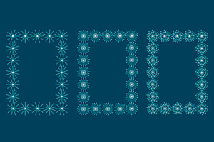 Rectangular frames of snowflakes, a Decorative Illustration by Tati_Kli