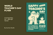 World Teacher's Day Flyer, a Flyer Template by Gumico Studio. (Thumbnail 1 of 3)