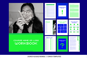 90s Brutalist Canva Workbook Pack