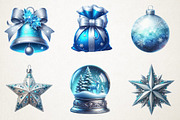 Blue Winter Christmas Aesthetic Pack, an Illustration by RobertsArt (Thumbnail 6 of 7)