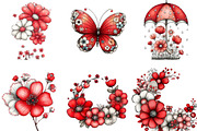 Whimsical Spring Clipart Bundle, an Illustration by Designking (Thumbnail 5 of 5)